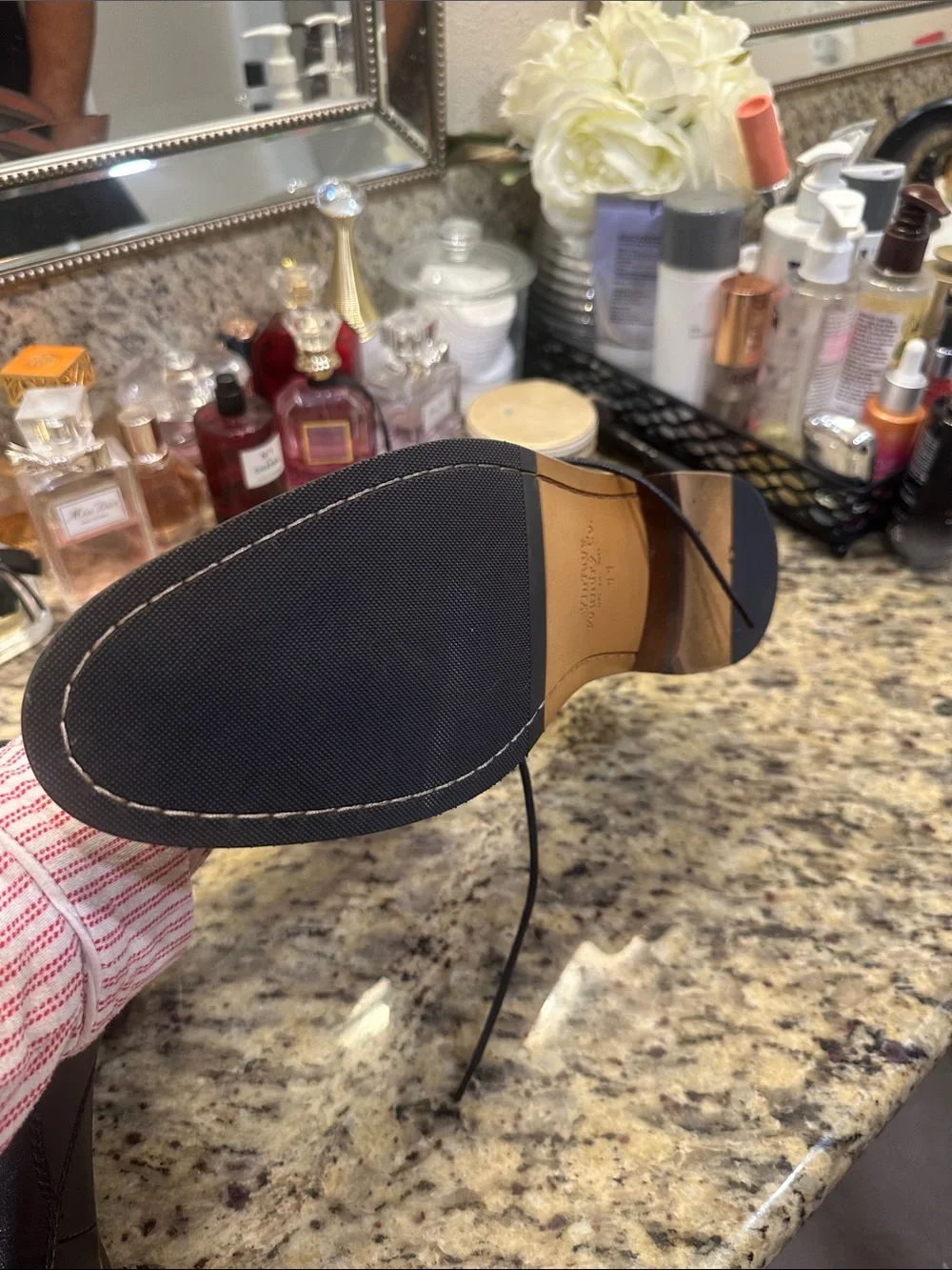 Classic Black Leather Derby Oxfords with Contrast Welt